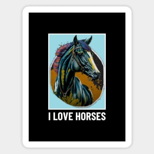 Horse Lover Art Magnet